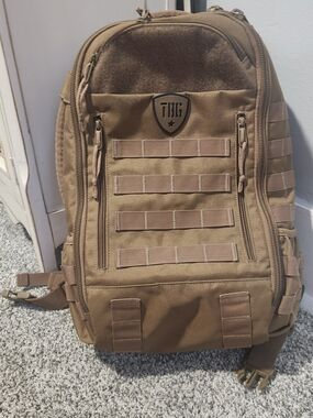 Tactical Baby Gear Daypack Diaper travel Bag Backpack Coyote Brown W/ Patch